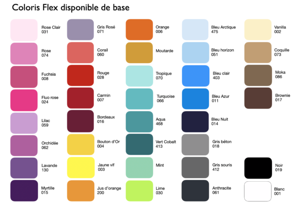 Couleurs Personnalisation Flex de base