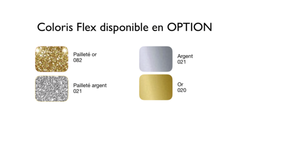 Coloris personnalisation flex pailleté