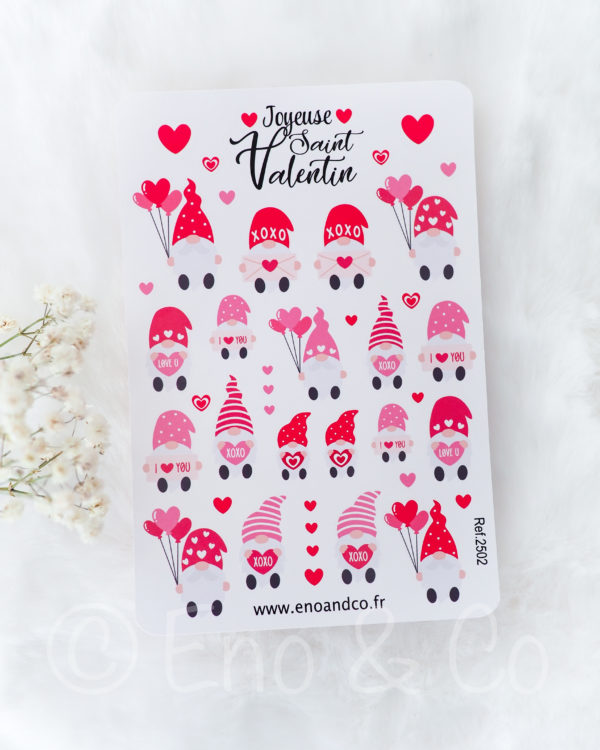 Stickers Gnome de Saint Valentin