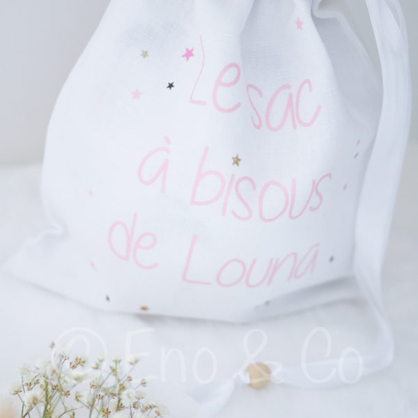 Le sac à bisous rainbow personnalisation