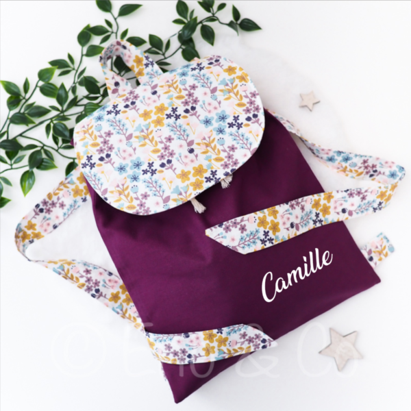 Exemple personnalisation sac a dos camille